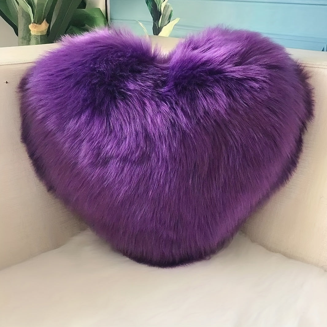 Heart-Shaped Throw Pillow for Living Room or Bedroom Long Plush Softness and Comfort