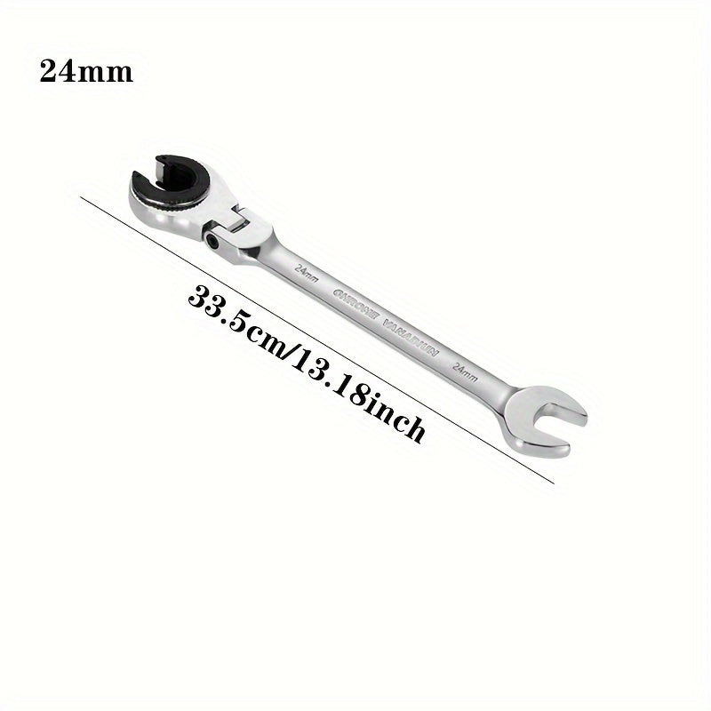 Ratchet kaliti to'plami Avtomobil tormoz, yonilg'i quvuri uchun ochiq-oydin, moslashuvchan bosh, 72 tish