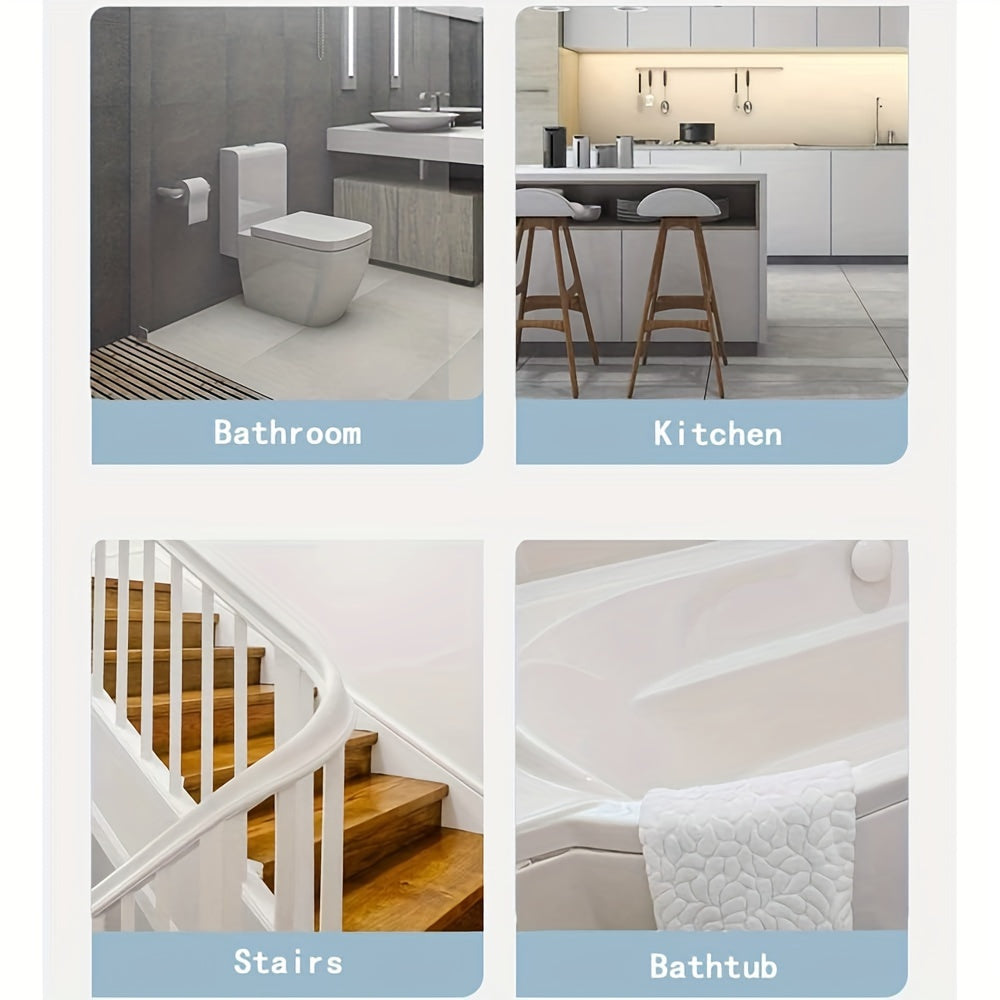 Set of 6 Non-Slip Bathroom Mats with Scraper for Bathtubs and Pool Floors