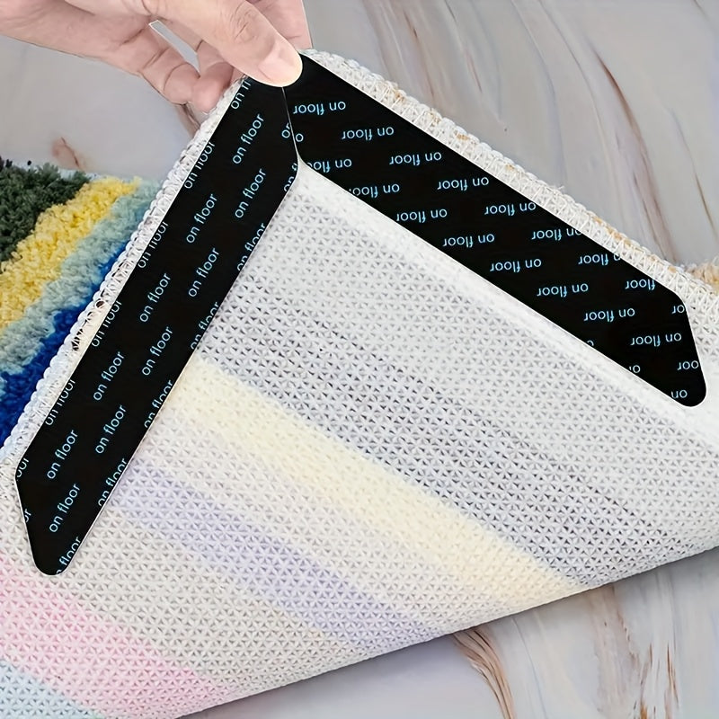 Set of 4/8/12/16 Non-Slip Carpet Grippers for Hardwood Floors Reusable Mat Holders