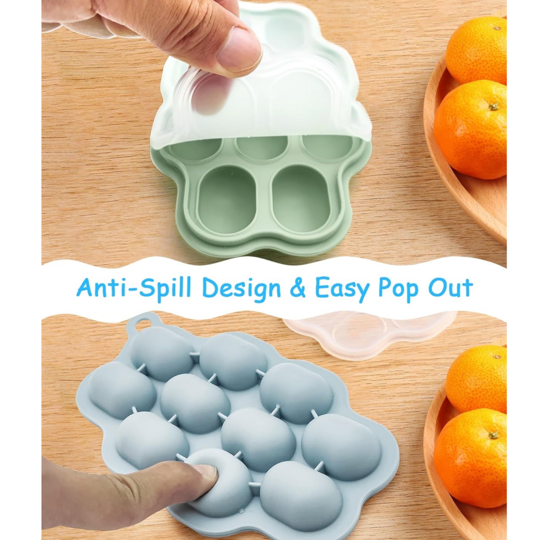 Bandeja de almacenamiento de comida para bebé de silicona con alimentador de fruta y bolsas