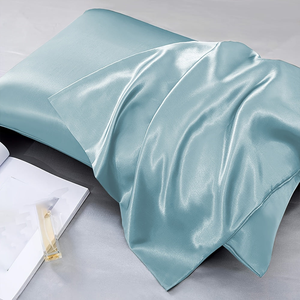 Two-Pack Satin Pillowcases Ultra Soft Cooling Hair Sleep Covers