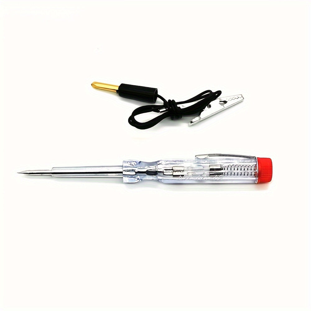 Car Battery Test Pen 6-24V Compact DC Voltage Tester Transparent No Battery