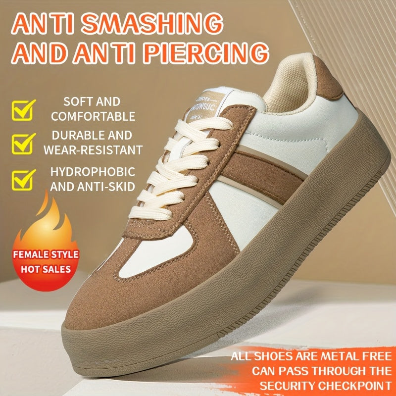 Women's Stab-Resistant Work Shoes Lightweight Breathable Steel-Free Safety Footwear