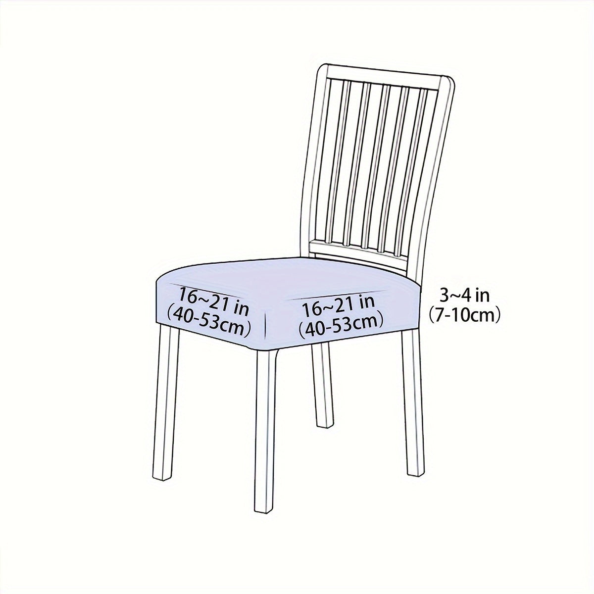 Растяжная эластичная спандекс-полиэстеровая накидка на стул для обеда, подходит для большинства стульев 42-66 см