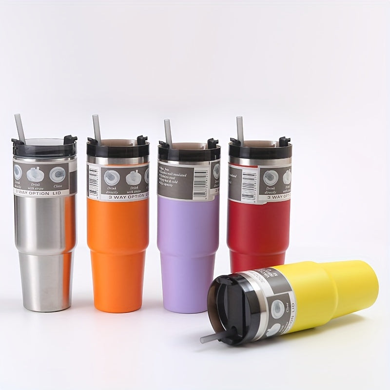 30oz Insulated Stainless Steel Water Bottle with Seal Lid BPA Free for Sports and Travel