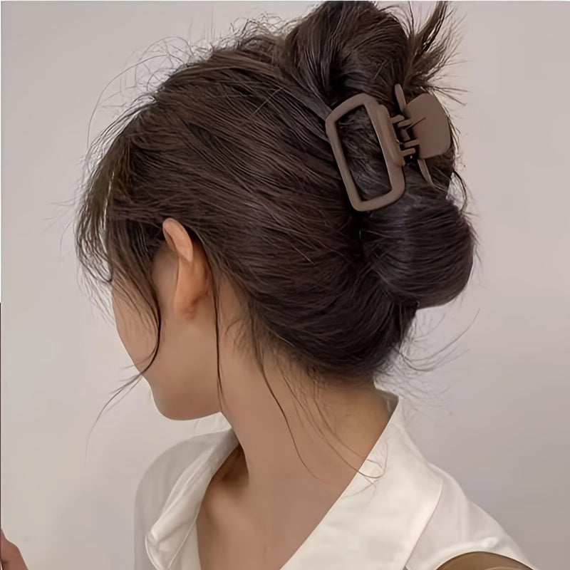 Girls Women Matte Square Hair Clips 4 Pack, Durable Non-Slip Hair Accessories