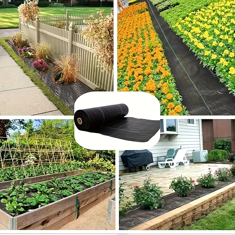 Heavy-Duty Black PP Nonwoven Landscape Fabric Weed Barrier Roll for Garden and Flower Beds