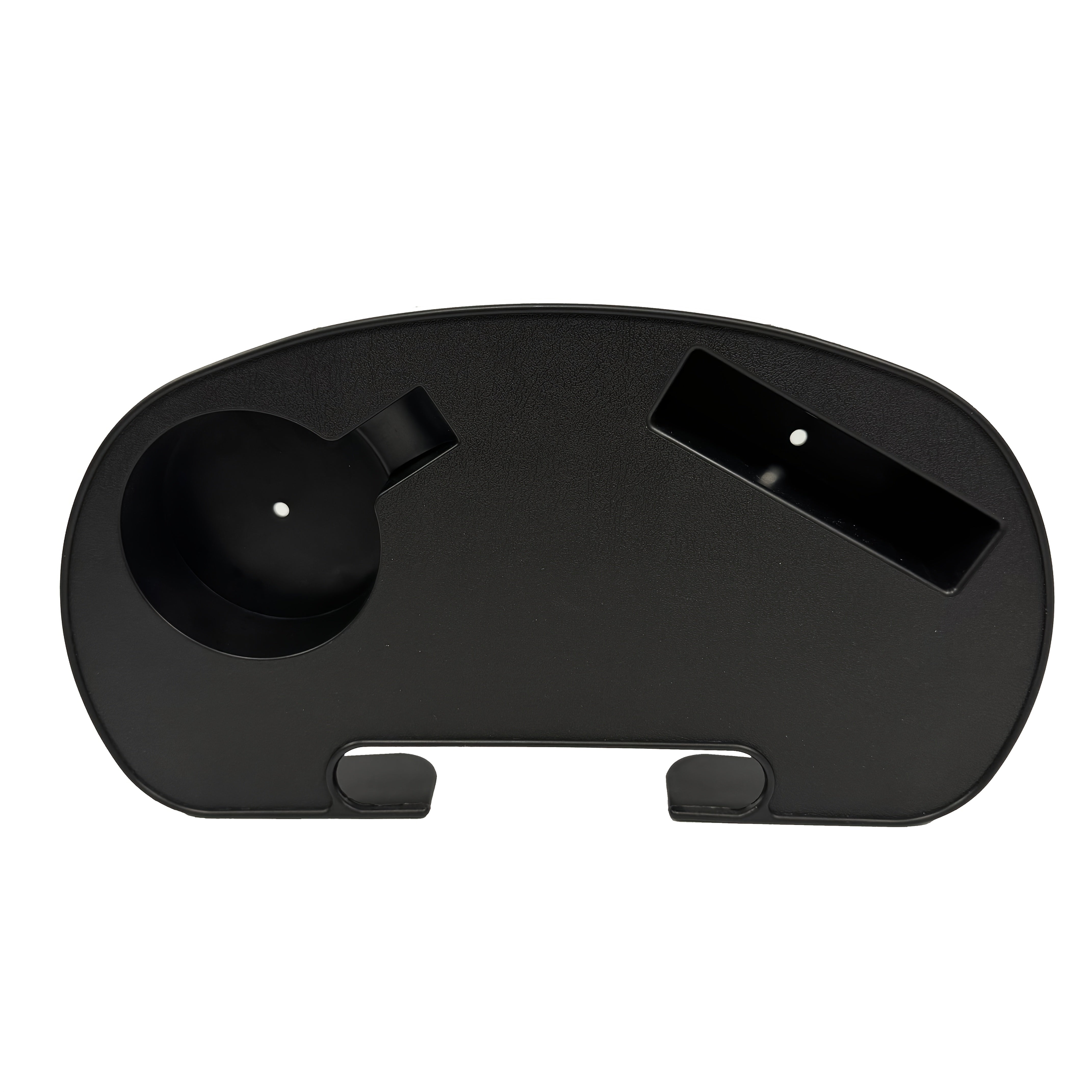 Black Folding Chair Side Table Tray Durable Plastic Snack Beverage Holder