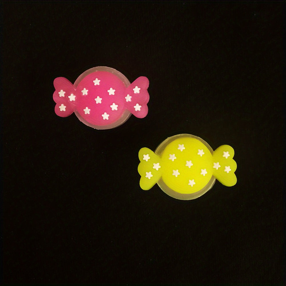 Qizlar va ayollar uchun LED shablamli kapalak va quyosh gul poyafzal bezaklari 2 dona rang-barang yoritgichli charm