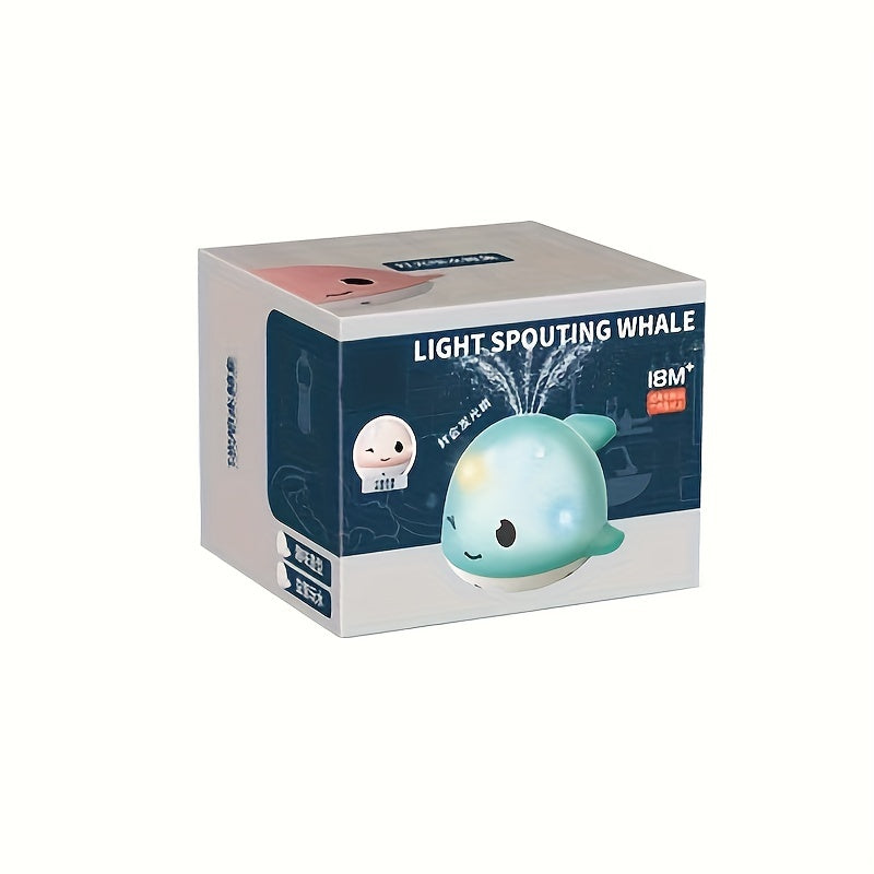 Electric Light Sensing Water Spraying Whale Bath Toy for Children