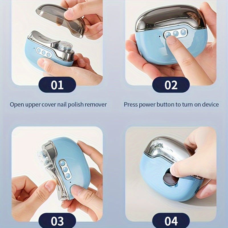 Electric Nail Clipper with LED Lamp and Grinder Rechargeable USB Powered