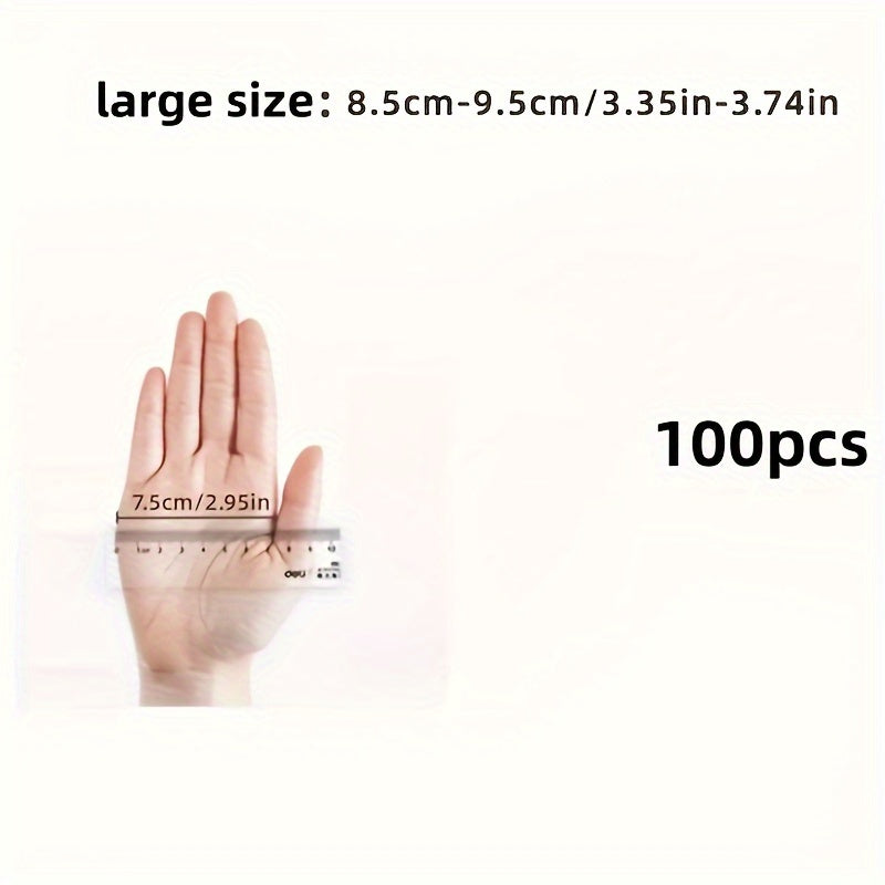 100 TPE bir martalik qo'lqoplar - Oshxonalarda, Restoranlarda, Mehmonxonalarda, Hayvonlarga g'amxo'rlikda va Tashqarida foydalanish uchun suv o'tkazmaydigan, qo'rg'oshinsiz va latekssiz.