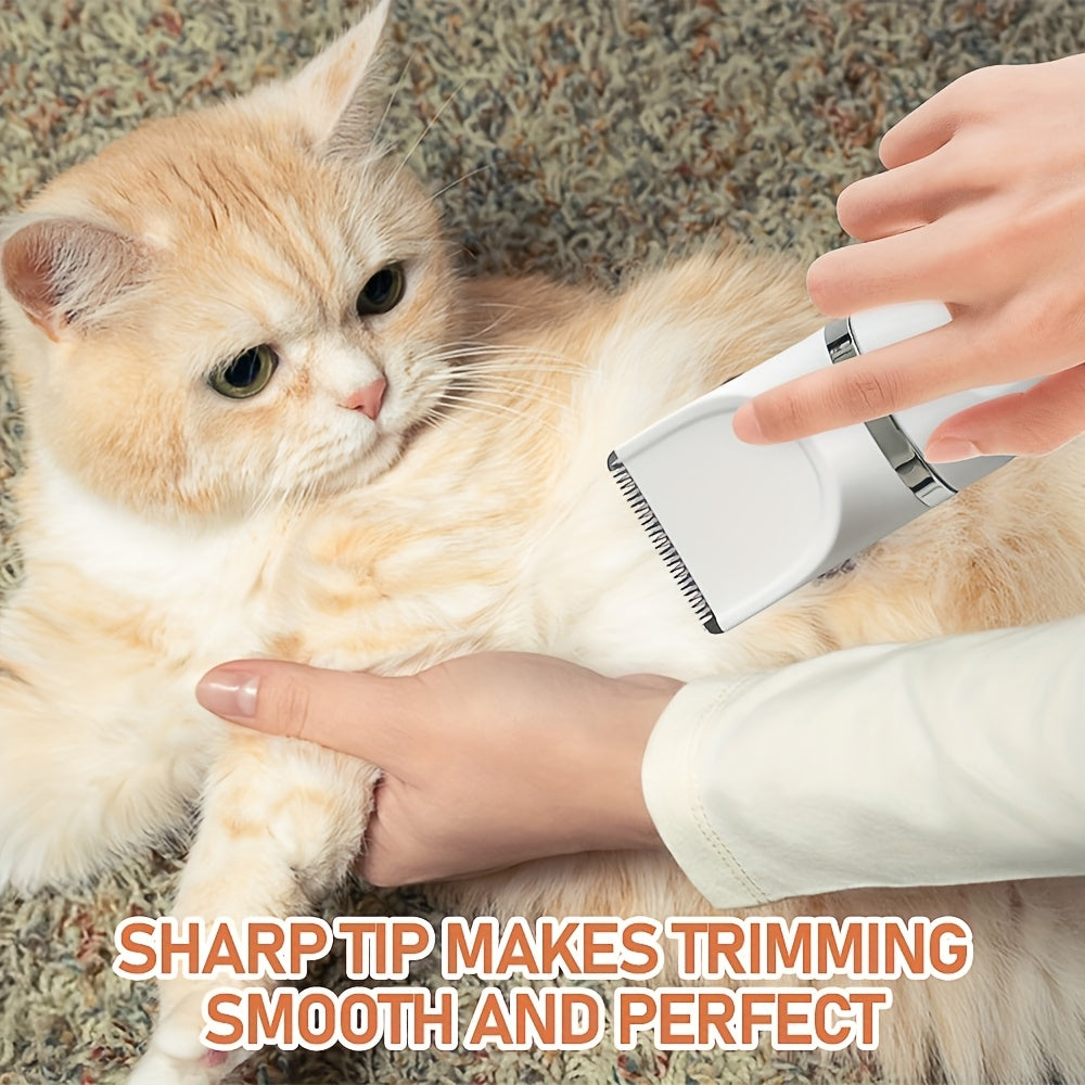 4-in-1 Rechargeable Pet Grooming Kit for Dogs and Cats USB Powered