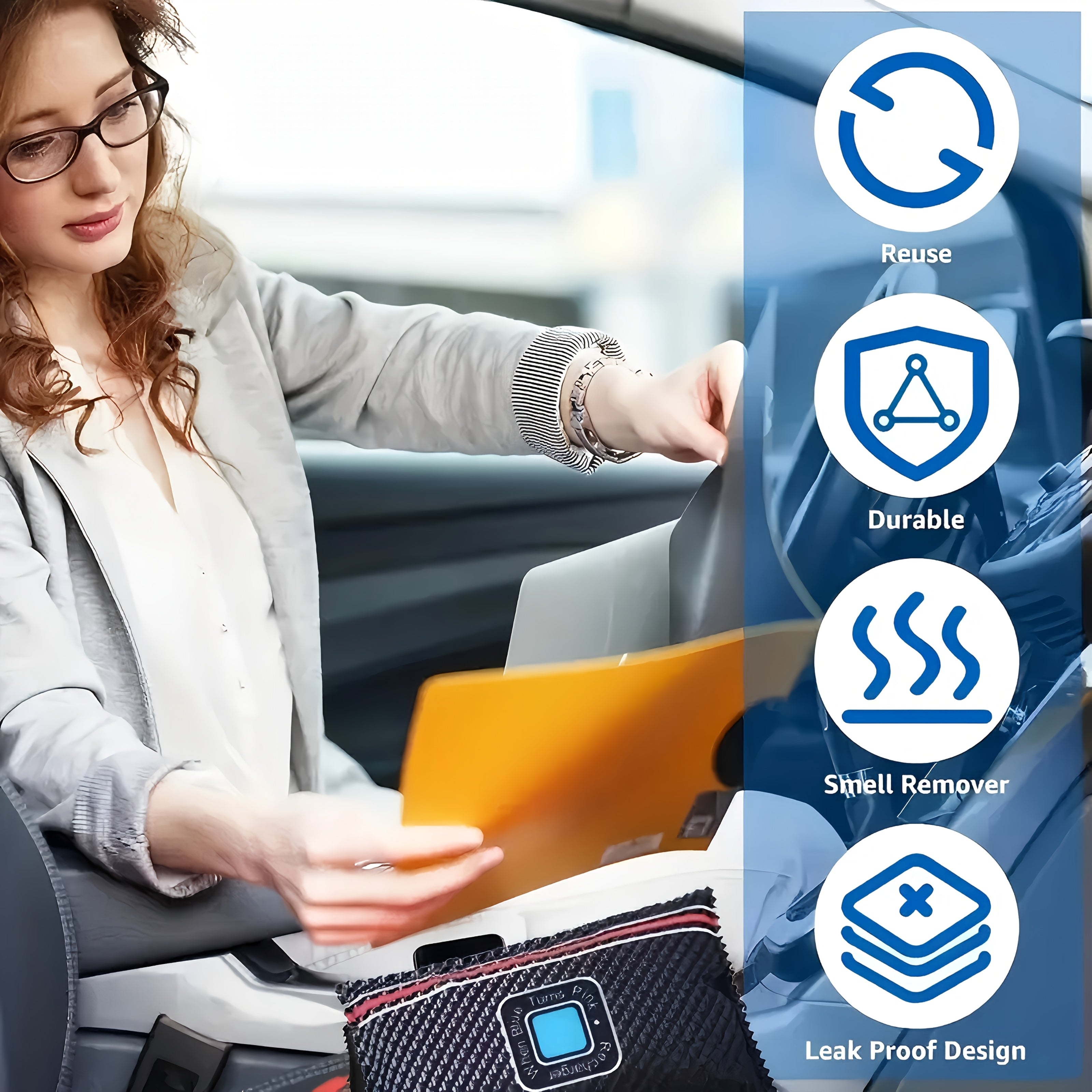 Многоразовая сумка-осушитель для автомобиля 400 г, поглотитель влаги для контроля влажности внутри