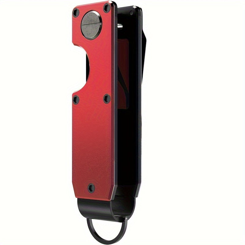 Men's Compact Metallic Key Holder, Minimalist Smart Keychain for 2-6 Keys