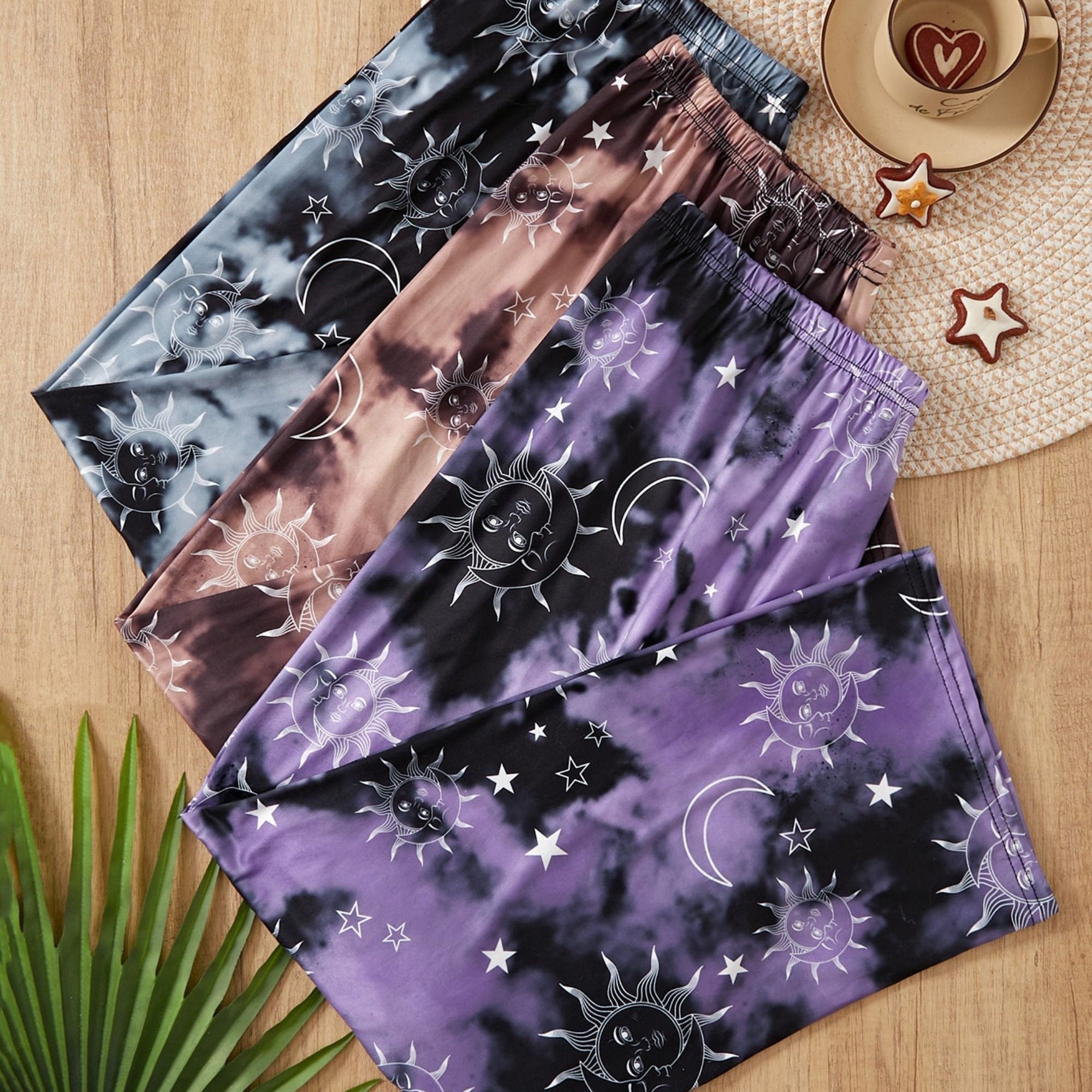 Women’s Boho Lounge Pants Plus Size Elephant and Argyle Print Sleepwear