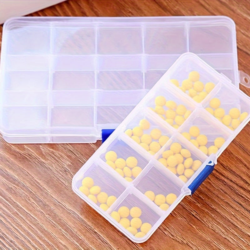 Detachable 15-Grid Clear Storage Organizer for Jewelry Makeup Nails Screws