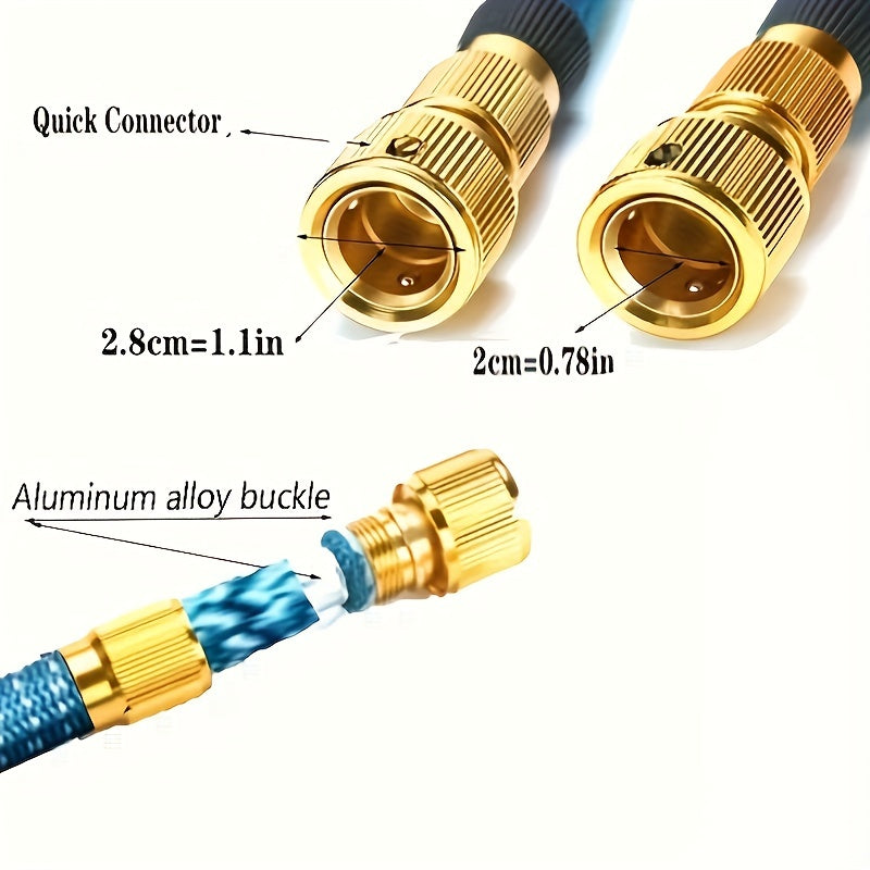 Складной водяной шланг с распылителем для мойки автомобилей и садов.