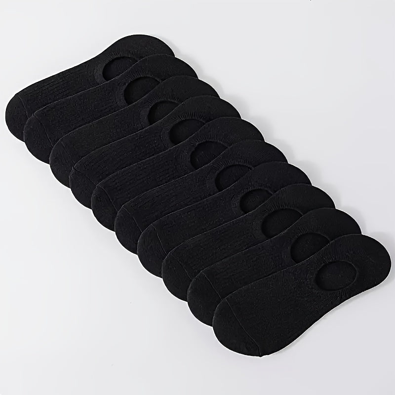 Women's No Show Socks 6 Pairs Breathable Lightweight Knit Ankle Socks with Stripes