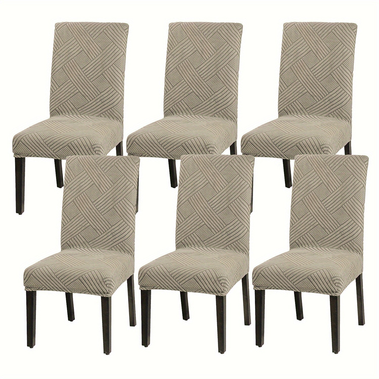 4/6 Piece Stretch Chair Slipcovers for Dining and Living Room Furniture Protection