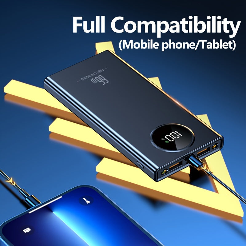 10000mAh Power Bank with 66W Fast Charging USB Type-C Digital Display Lithium Polymer Battery