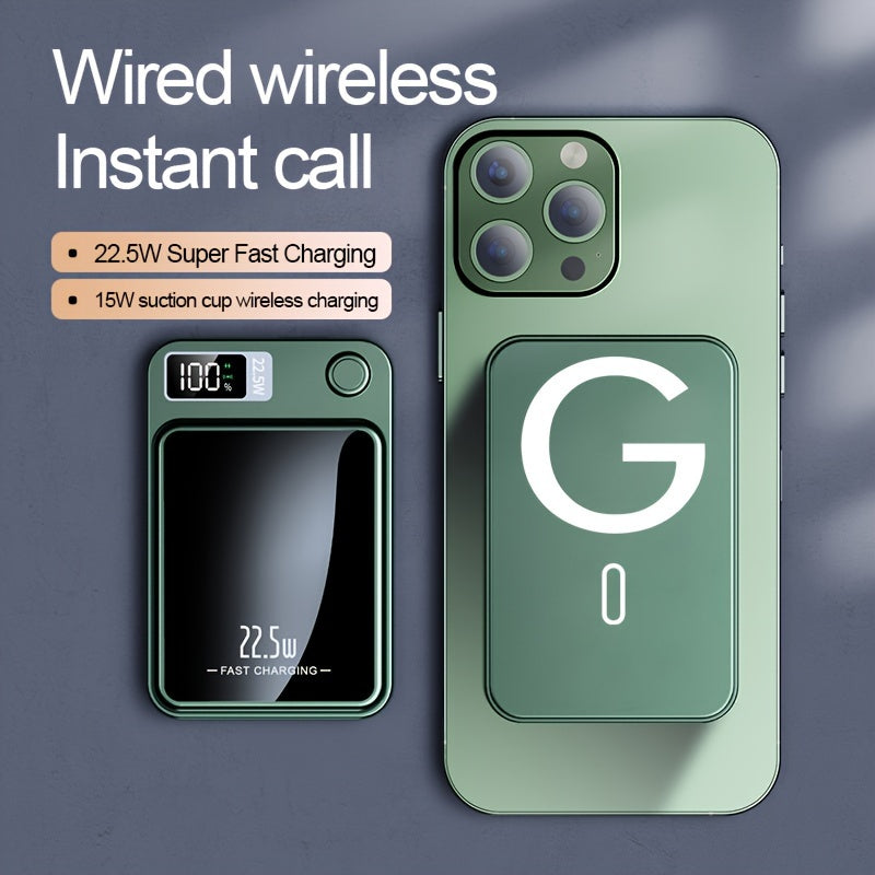 5000/10000mAh Magnetic Wireless Power Bank 22.5W Fast Charging for Apple Android Devices