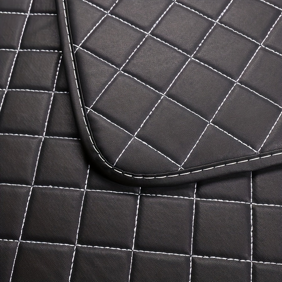 5-Piece PU Leather Car Floor Mats Waterproof All-Weather Non-Slip Foot Pads