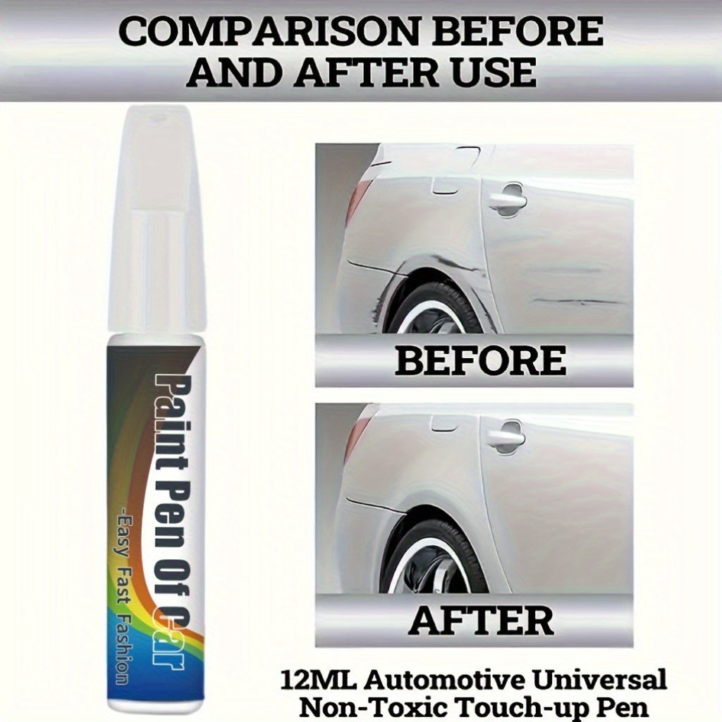 Набор для ремонта карандашом для подкраски автомобиля, черный и белый, удаление царапин, краска-ручка