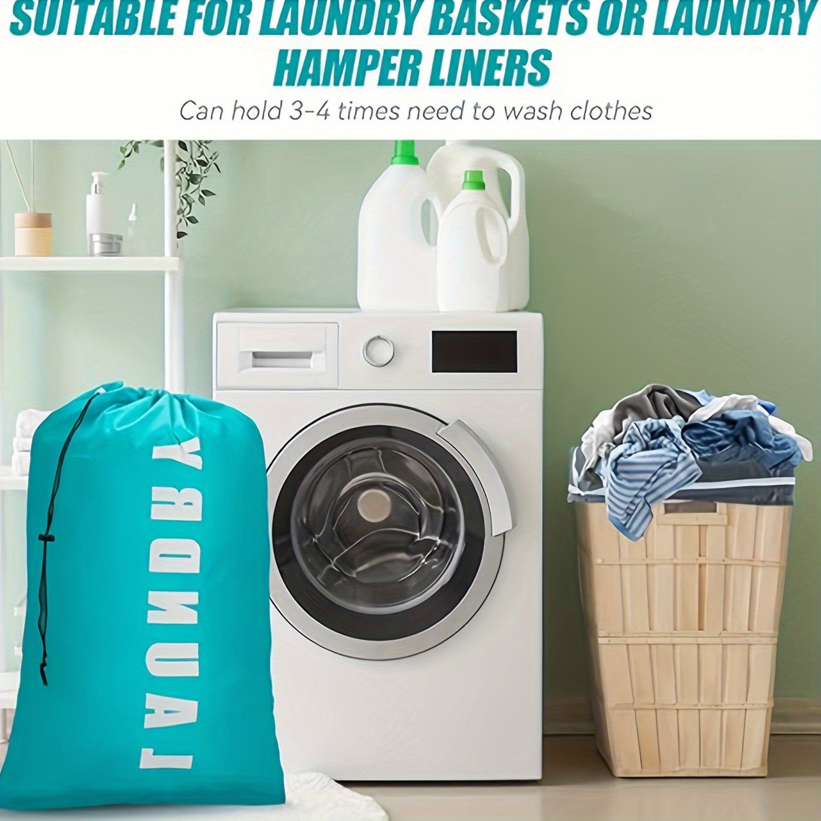 Large Waterproof Foldable Laundry Bag for Dorms and Home Storage