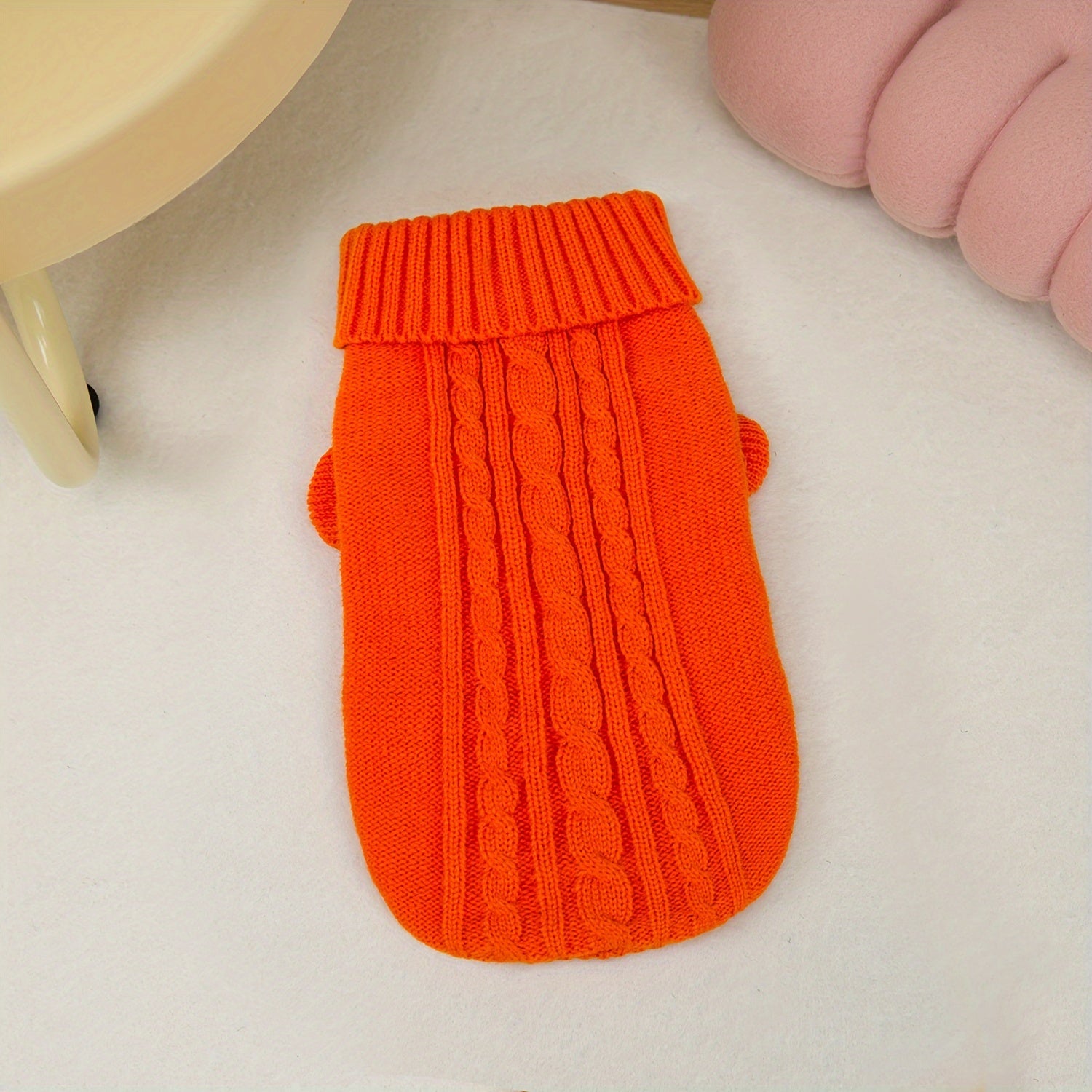 Small Dog Sweater Turtleneck Pullover for Winter Autumn Knit Polyester Toy Breed