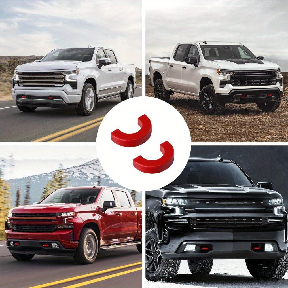 Inserto de parrilla de enganche de remolque para Silverado 1500 decoración protectora de plástico rojo