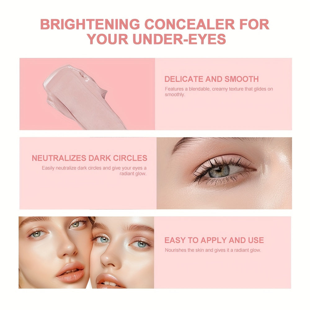 Hydrating Under Eye Brightener Concealer Cream for Diminishing Dark Circles, Medium Coverage, All Skin Types