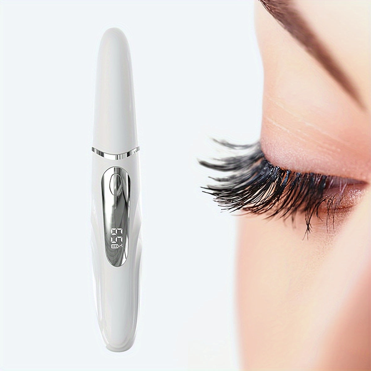 USB Rechargeable Electric Eyelash Curler with Long-Lasting Heated Curls