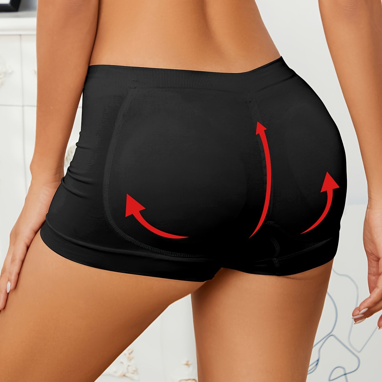 Women's Breathable Stretchy Boyshort Panties with Adjustable Lift and Shaping