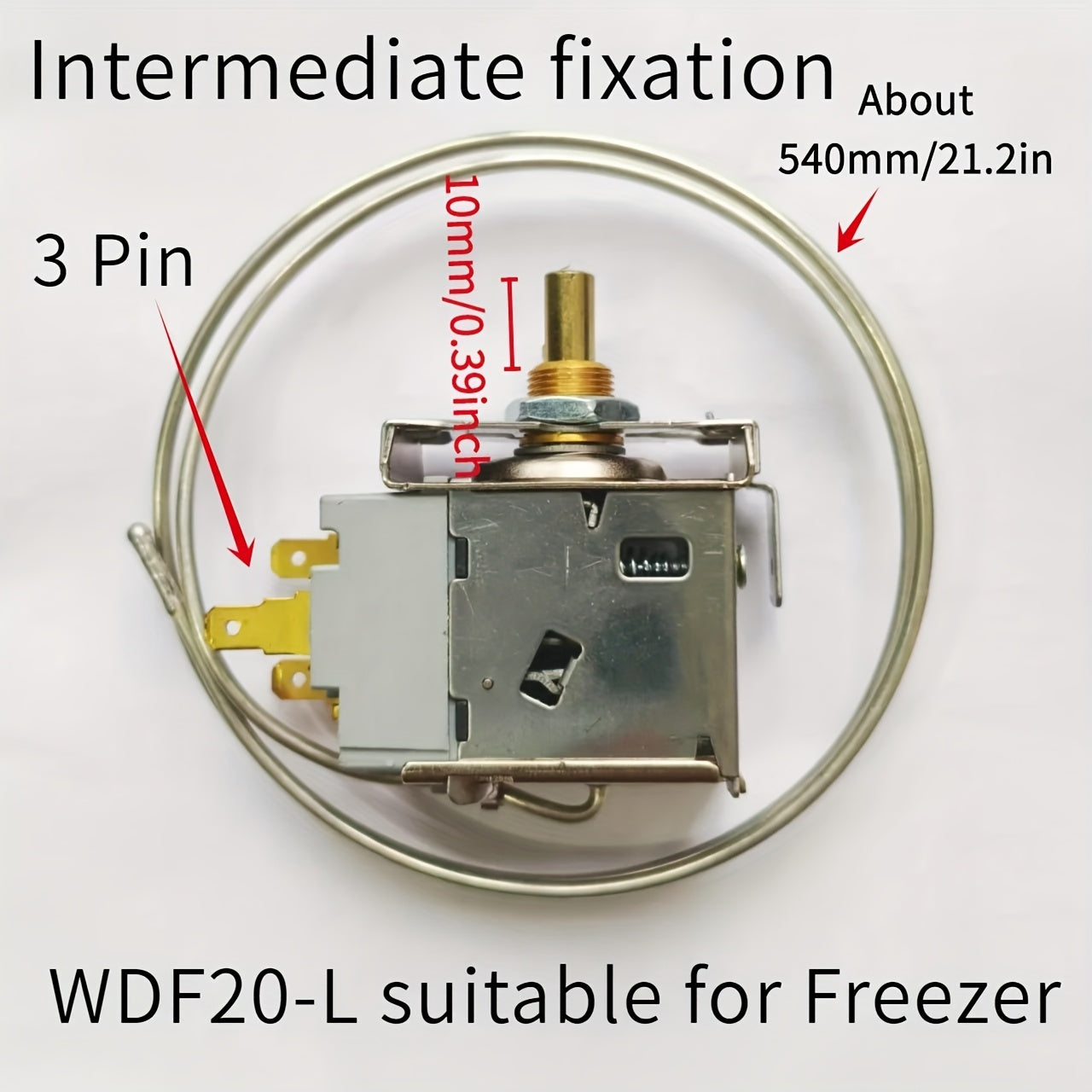 Termostato de refrigerador de metal WDF20-L para enfriamiento eficiente, instalación fácil