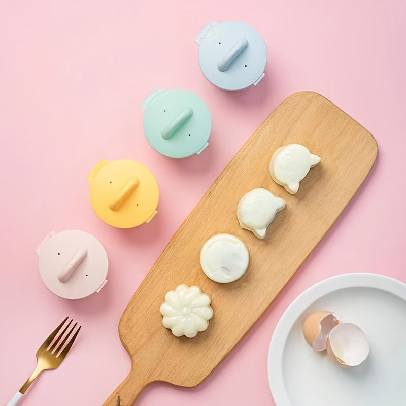 Силиконовые мини формы для вареных яиц - набор из 4 штук, антипригарные, идеально подходят для приготовленных на пару яиц, безопасны для контакта с пищей, формы для супа на завтрак - незаменимые инструменты для кухни.