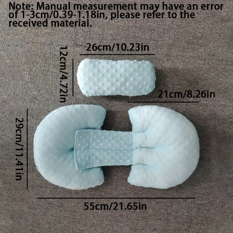 MiiYoung tomonidan Maternity Pillow - Yumshoq Beanie Velvet, Yon va Qorin bilan Uslubda Yotish uchun Belni Qo'llab-quvvatlash uchun U-Shaklida, Polyesterdan tayyorlangan