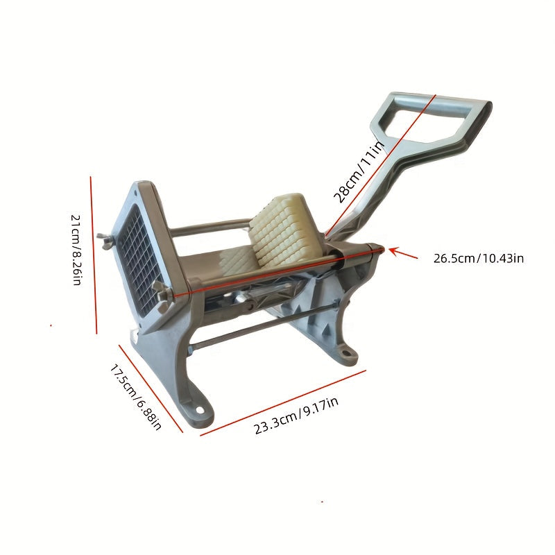 Metal Fruit and Vegetable Cutter, French Fry Slicer, Food Chopper