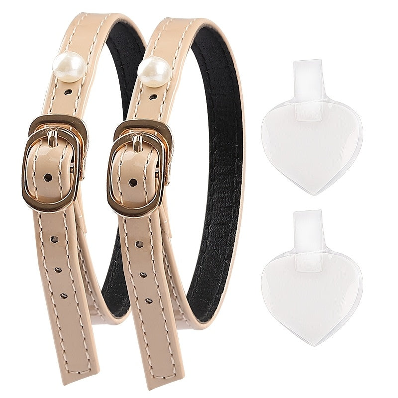 Faux Leather Anti-Slip Shoe Laces Heel Strap for Secure Fit