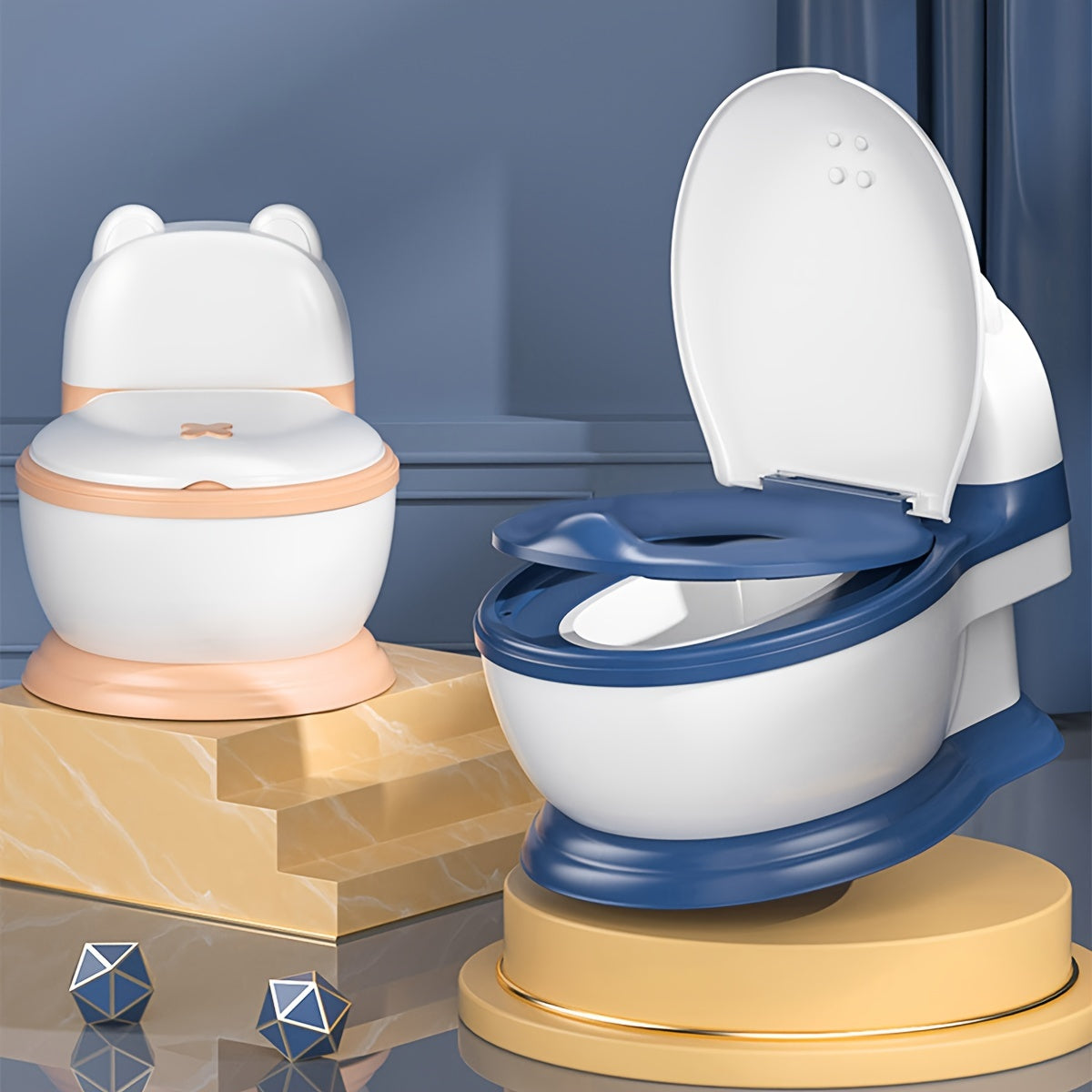 Kids Potty Chair for Children Ages 3-6 Durable Plastic Training Toilet Seat with Lid