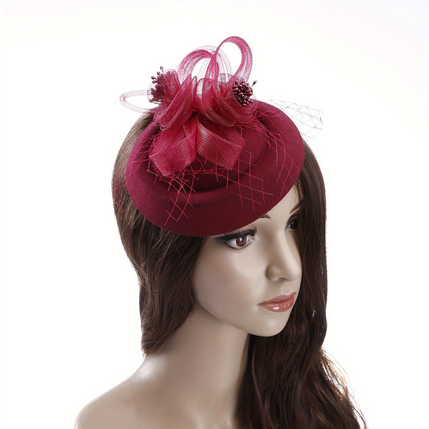 One piece Women's Flower Veil Mesh Balletcore Bow Fascinator, Choyxonalar, Tug'ilgan kunlar, Ot sporti tadbirlari, to'ylar, cherkov xizmatlari yoki boshqa har qanday maxsus tadbirlar uchun mukammal. Oson attachment uchun qulay klip bilan ta'minlangan.