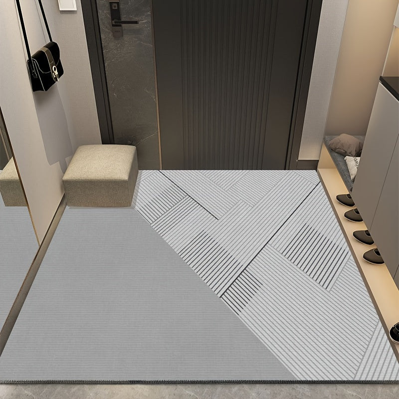 Mexanika bilan tayyorlangan eshik matosi, sirpanmaydigan, yuviladigan, Gingham naqshli, yashash xonasi uchun