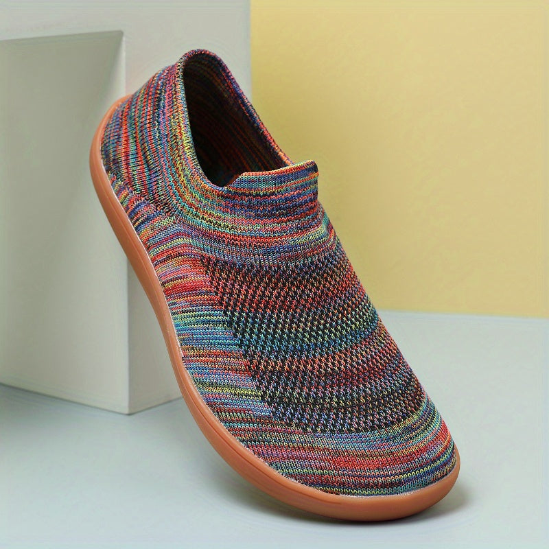 Unisex Casual Slip-On Sneakers Breathable Fabric Non-Slip Rubber Sole