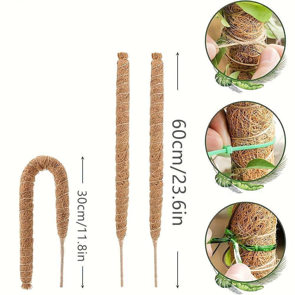 Bendable Coconut Brown Plant Support Pole for Climbing and Training