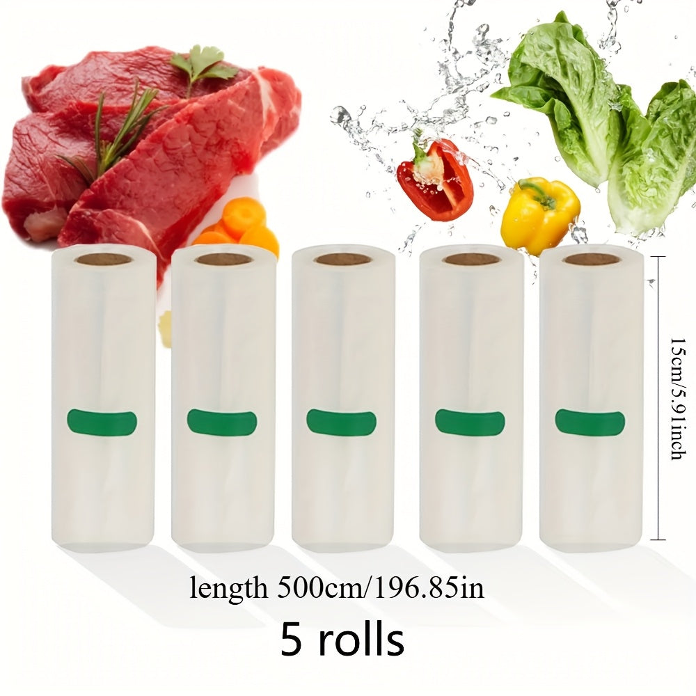 5pcs Food Vacuum Sealer Bags for Meat Seafood Fruit Dry Goods Storage
