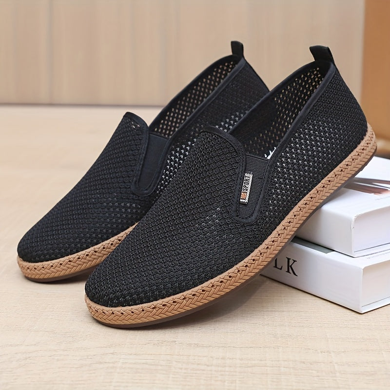 Men's Breathable Mesh Slip-On Casual Shoes Lightweight Summer Low-Top