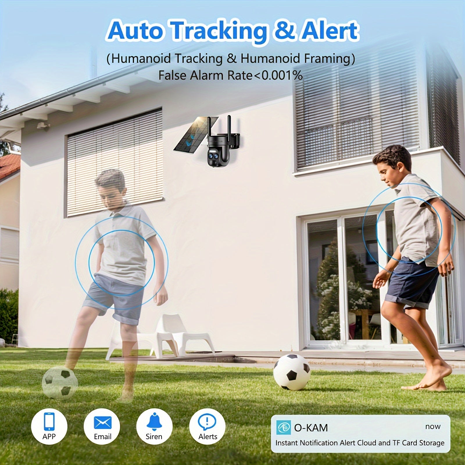 1080P Солнечная уличная камера видеонаблюдения 4G LTE с ночным видением, обнаружением движения, PTZ, двусторонним звуком, SD-картой и облачным хранилищем