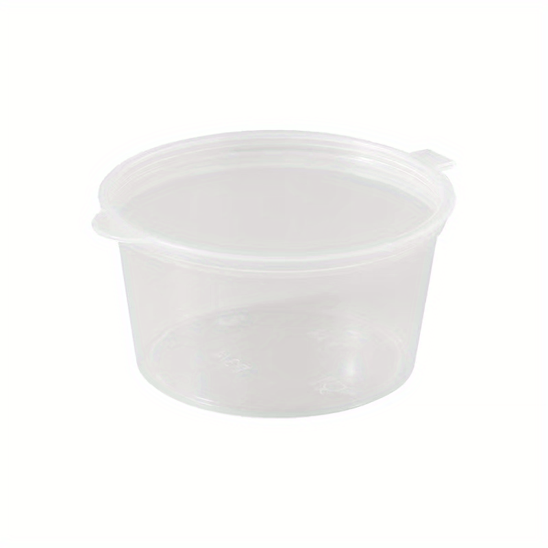 50 Clear Disposable Sauce Boxes for Takeout Food Storage with Lids