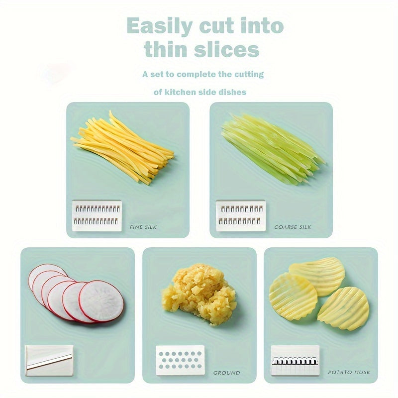 4-Piece Kitchen Tool Set with Vegetable Chopper and Slicer for Home and Camping